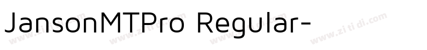 JansonMTPro Regular字体转换